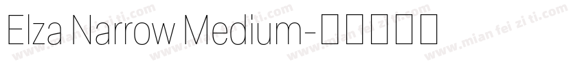 Elza Narrow Medium字体转换